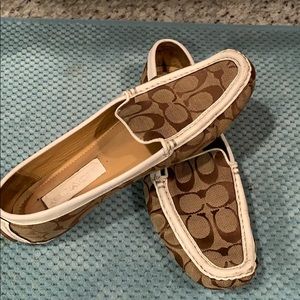 Coach signature jacquard slip on loafer 8.5